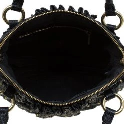 Marc Jacobs Black Embossed Snakeskin Studded Cecilia Satchel For Women 17 Marc Jacobs Black Embossed Snakeskin Studded Cecilia Satchel For Women -Marc Jacobs shop luxury women marc jacobs used handbags p86745 007