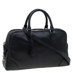 Marc Jacobs Black Leather The Venetia Bowling Bag For Women -Marc Jacobs shop luxury women marc jacobs used handbags p87180 003