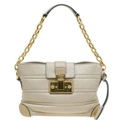Marc Jacobs Beige Leather Mariah Shoulder Bag For Women