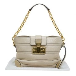 Marc Jacobs Beige Leather Mariah Shoulder Bag For Women 17 Marc Jacobs Beige Leather Mariah Shoulder Bag For Women -Marc Jacobs shop luxury women marc jacobs used handbags p87733 008