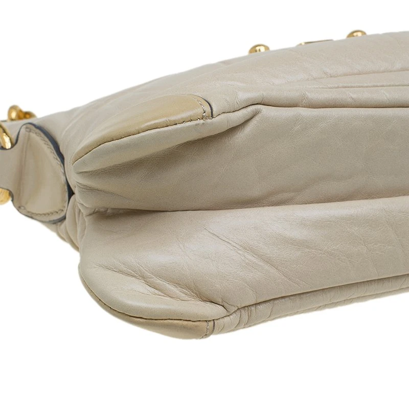 Marc Jacobs Beige Leather Mariah Shoulder Bag For Women 9 Marc Jacobs Beige Leather Mariah Shoulder Bag For Women - Image 9