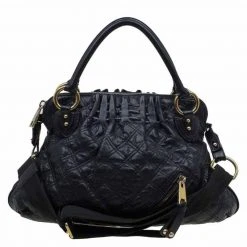 Marc Jacobs Black Quilted Leather Cecilia Satchel For Women