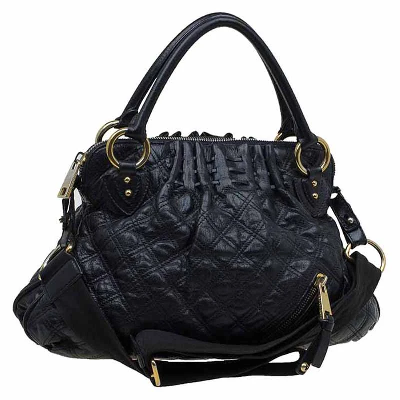 Marc Jacobs Black Quilted Leather Cecilia Satchel For Women 3 Marc Jacobs Black Quilted Leather Cecilia Satchel For Women - Image 3