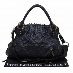 Marc Jacobs Black Quilted Leather Cecilia Satchel For Women 17 Marc Jacobs Black Quilted Leather Cecilia Satchel For Women -Marc Jacobs shop luxury women marc jacobs used handbags p90683 0008