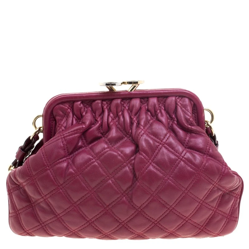 Marc Jacobs Burgundy Leather Mini Stam Shoulder Bag For Women 4 Marc Jacobs Burgundy Leather Mini Stam Shoulder Bag For Women - Image 4