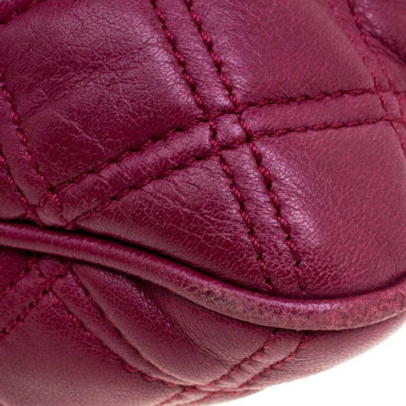 Marc Jacobs Burgundy Leather Mini Stam Shoulder Bag For Women 11 Marc Jacobs Burgundy Leather Mini Stam Shoulder Bag For Women - Image 11