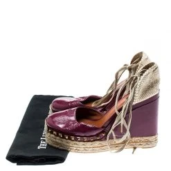 Marc Jacobs Burgundy Patent Leather Wedge Espadrille Platform Sandals Size 38 For Women 15 Marc Jacobs Burgundy Patent Leather Wedge Espadrille Platform Sandals Size 38 For Women -Marc Jacobs shop luxury women marc jacobs used shoes p193394 008