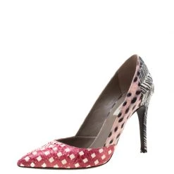 Marc Jacobs Multicolor Python Leather Pointed Toe Pumps Size 38 For Women