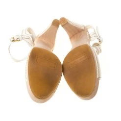 Marc Jacobs White Leather Buckle Detail Ankle Strap Wooden Platform Sandals Size 37 For Women -Marc Jacobs shop luxury women marc jacobs used shoes p223611 001