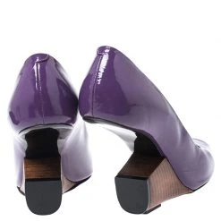 Marc Jacobs Purple Patent Leather Peep Toe Reverse Heel Pumps Size 38 For Women -Marc Jacobs shop luxury women marc jacobs used shoes p251878 009