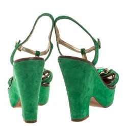 Marc Jacobs Green Suede Crystal Flower Embellished Ankle Strap Platform Sandals Size 39 For Women 12 Marc Jacobs Green Suede Crystal Flower Embellished Ankle Strap Platform Sandals Size 39 For Women -Marc Jacobs shop luxury women marc jacobs used shoes p256106 005
