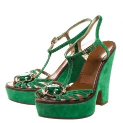 Marc Jacobs Green Suede Crystal Flower Embellished Ankle Strap Platform Sandals Size 39 For Women 11 Marc Jacobs Green Suede Crystal Flower Embellished Ankle Strap Platform Sandals Size 39 For Women -Marc Jacobs shop luxury women marc jacobs used shoes p256106 006