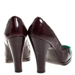 Marc Jacobs Burgundy Leather Bow Platform Pumps Size 37.5 For Women 12 Marc Jacobs Burgundy Leather Bow Platform Pumps Size 37.5 For Women -Marc Jacobs shop luxury women marc jacobs used shoes p257788 004