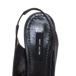 Marc Jacobs Graphite Satin Ruffle And Rose Detail Round Toe Slingback Sandals Size 36.5 For Women 14 Marc Jacobs Graphite Satin Ruffle And Rose Detail Round Toe Slingback Sandals Size 36.5 For Women -Marc Jacobs shop luxury women marc jacobs used shoes p260688 004