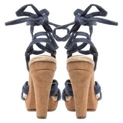 Marc Jacobs Blue Denim Platform Ankle Wrap Sandals Size 38 For Women 12 Marc Jacobs Blue Denim Platform Ankle Wrap Sandals Size 38 For Women -Marc Jacobs shop luxury women marc jacobs used shoes p268251 006