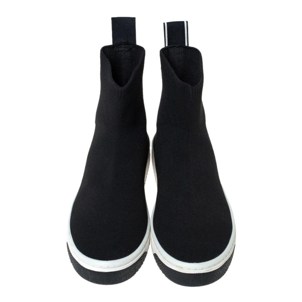 Marc Jacobs Black Knit Fabric Dart High Top Slip On Sneakers Size 40 For Women 3 Marc Jacobs Black Knit Fabric Dart High Top Slip On Sneakers Size 40 For Women - Image 3
