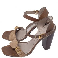 Marc Jacobs Brown Pony Hair And Leather Ankle Strap Sandals Size 39.5 For Women -Marc Jacobs shop luxury women marc jacobs used shoes p307866 001