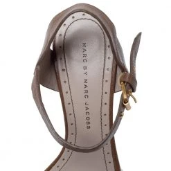 Marc Jacobs Brown Pony Hair And Leather Ankle Strap Sandals Size 39.5 For Women -Marc Jacobs shop luxury women marc jacobs used shoes p307866 006
