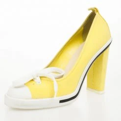 Marc Jacobs Yellow Cap Toe Bow Pumps Size 39.5 For Women