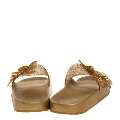 Marc Jacobs Gold Glitter Jelly Daisy Aqua Flower Flat Slides Size 39 For Women 12 Marc Jacobs Gold Glitter Jelly Daisy Aqua Flower Flat Slides Size 39 For Women -Marc Jacobs shop luxury women marc jacobs used shoes p315552 002