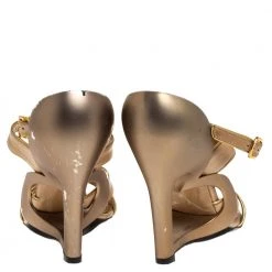 Marc Jacobs Beige Leather And Gold Piping Heart Wedge Ankle Strap Sandals Size 36.5 For Women 12 Marc Jacobs Beige Leather And Gold Piping Heart Wedge Ankle Strap Sandals Size 36.5 For Women -Marc Jacobs shop luxury women marc jacobs used shoes p316798 006