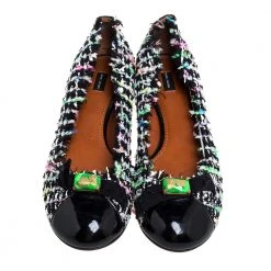 Marc Jacobs Multicolor Tweed And Patent Leather Crystal Embellished Ballet Flats Size 41 For Women 10 Marc Jacobs Multicolor Tweed And Patent Leather Crystal Embellished Ballet Flats Size 41 For Women -Marc Jacobs shop luxury women marc jacobs used shoes p336838 003