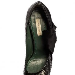 Marc Jacobs Black Python Leather Side Bow Pointed Toe Pumps Size 39.5 For Women 14 Marc Jacobs Black Python Leather Side Bow Pointed Toe Pumps Size 39.5 For Women -Marc Jacobs shop luxury women marc jacobs used shoes p349498 001
