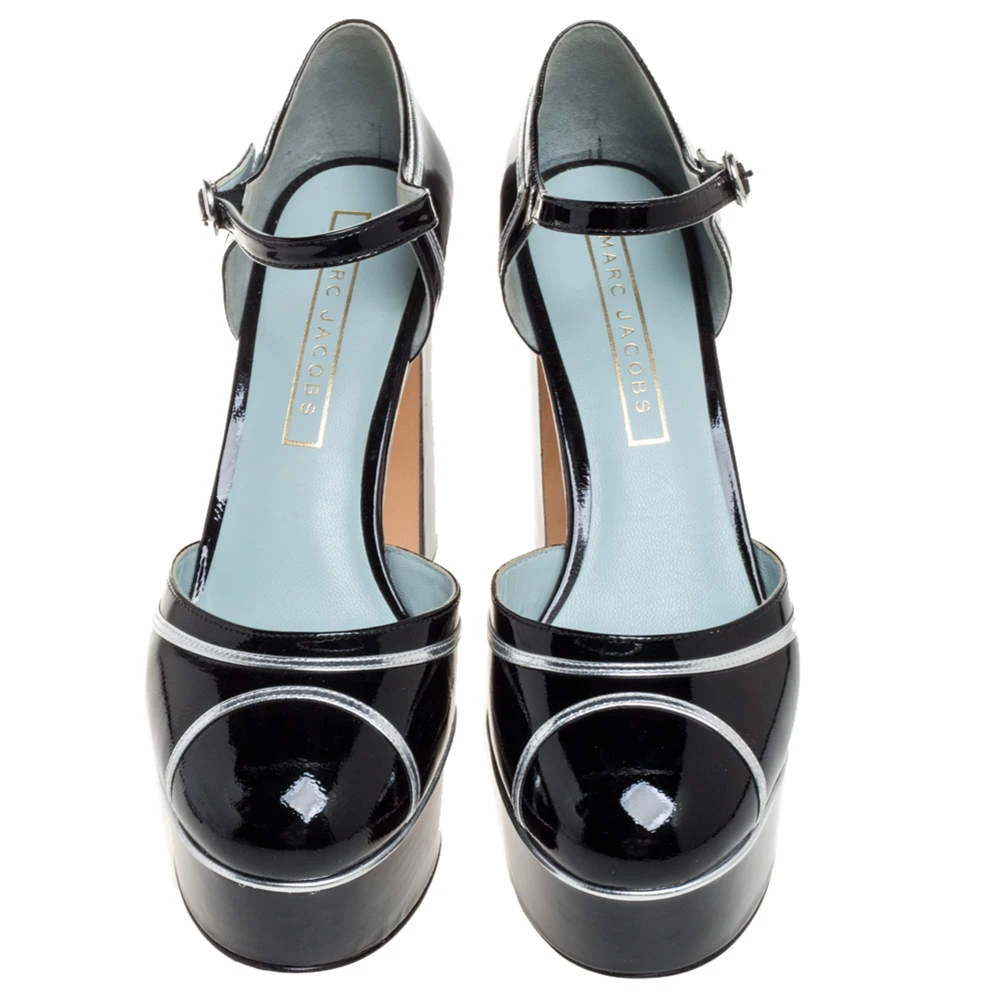 Marc Jacobs Black Patent Leather Edie Mary Jane Platform Pumps Size 39.5 For Women 3 Marc Jacobs Black Patent Leather Edie Mary Jane Platform Pumps Size 39.5 For Women - Image 3