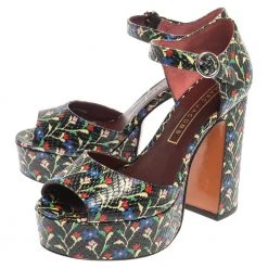 Marc Jacobs Multicolor Snake Embossed Leather Sky Floral Platform Sandals Size 38 For Women 11 Marc Jacobs Multicolor Snake Embossed Leather Sky Floral Platform Sandals Size 38 For Women -Marc Jacobs shop luxury women marc jacobs used shoes p355645 002