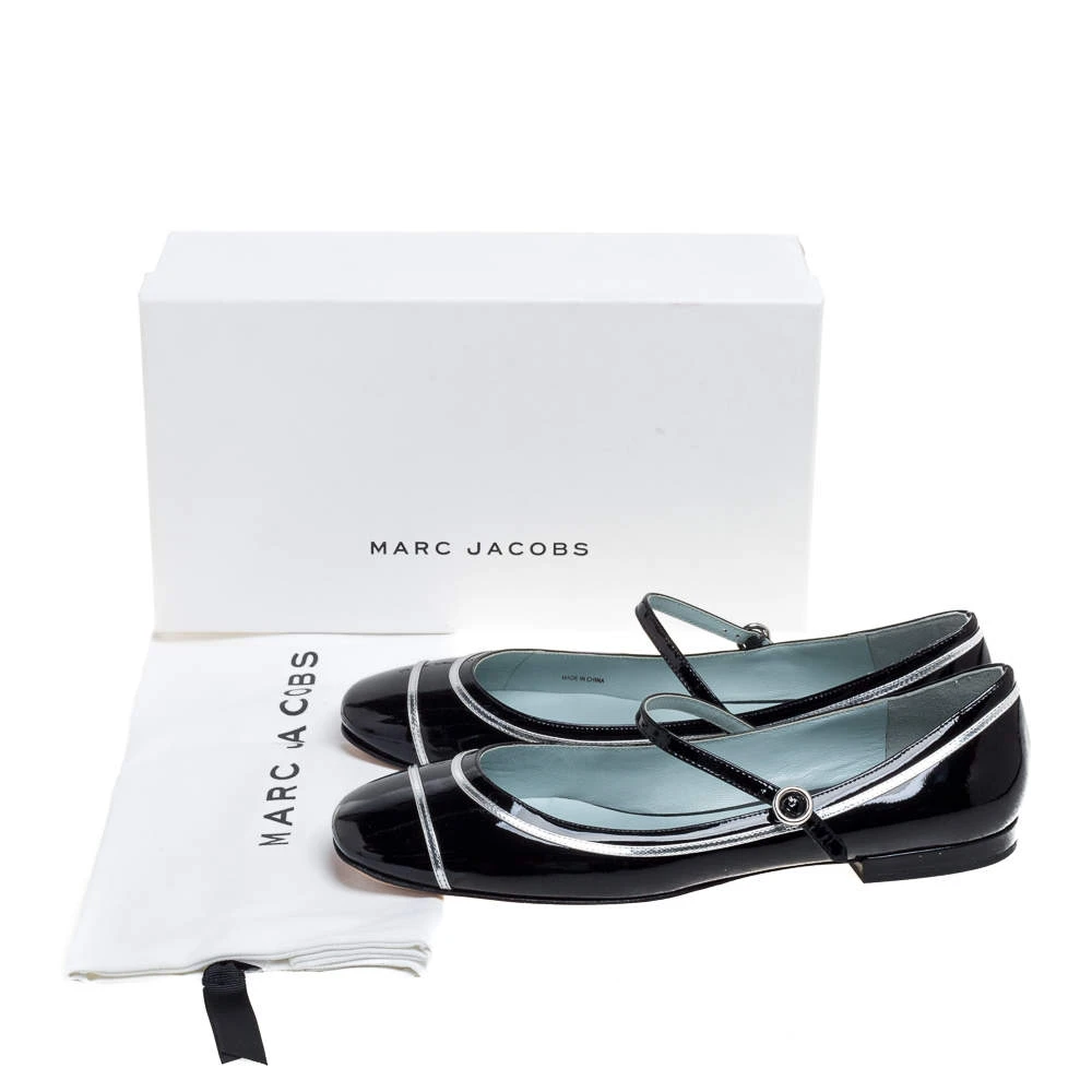 Marc Jacobs Black Patent Leather Mary Jane Ballet Flats Size 40 For Women 8 Marc Jacobs Black Patent Leather Mary Jane Ballet Flats Size 40 For Women - Image 8