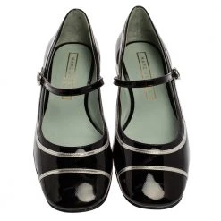 Marc Jacobs Black/ Silver Patent Leather Poppy Mary Jane Ballerina Flat Size 39.5 For Women 10 Marc Jacobs Black/ Silver Patent Leather Poppy Mary Jane Ballerina Flat Size 39.5 For Women -Marc Jacobs shop luxury women marc jacobs used shoes p359883 003