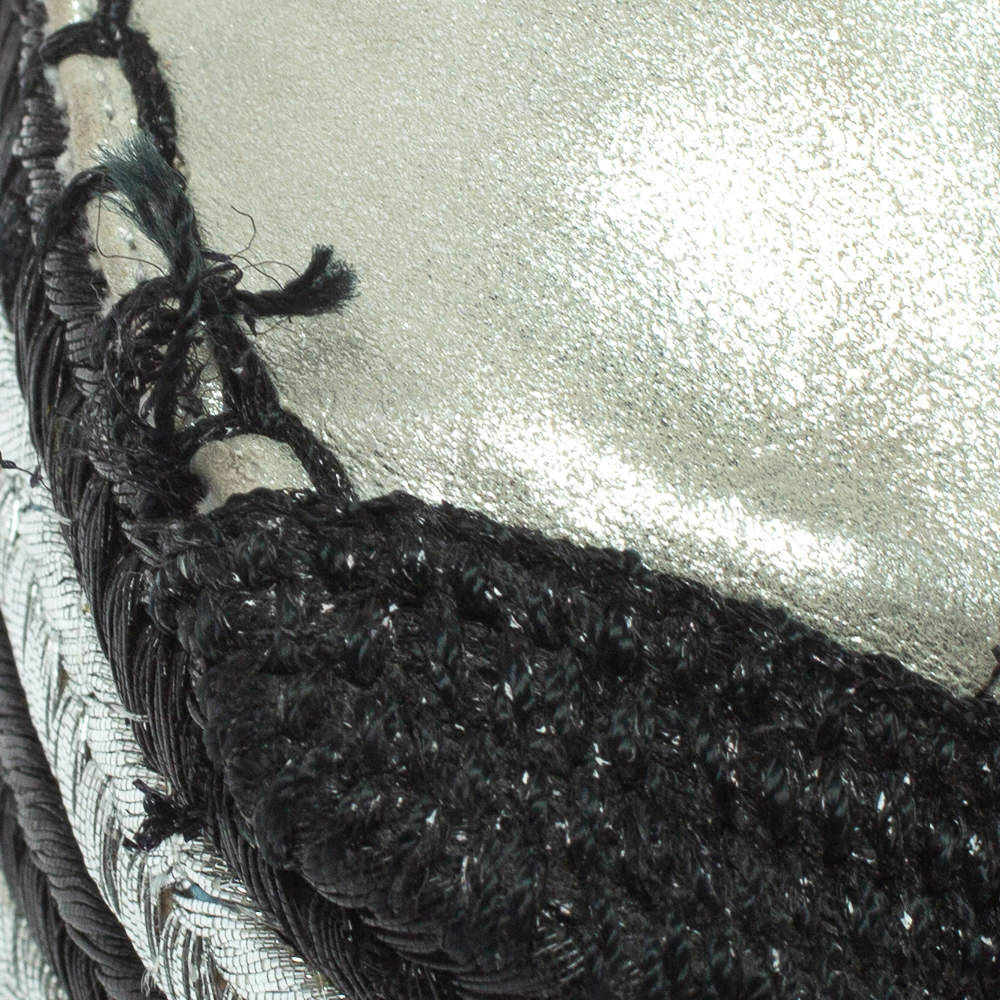 Marc Jacobs Metallic Silver Leather Crystal Embellished Suzi Mary Jane Platforms Espadrilles Size 36 For Women 8 Marc Jacobs Metallic Silver Leather Crystal Embellished Suzi Mary Jane Platforms Espadrilles Size 36 For Women - Image 8