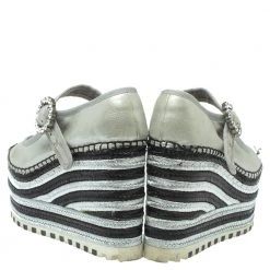 Marc Jacobs Metallic Silver Leather Crystal Embellished Suzi Mary Jane Platforms Espadrilles Size 36 For Women 14 Marc Jacobs Metallic Silver Leather Crystal Embellished Suzi Mary Jane Platforms Espadrilles Size 36 For Women -Marc Jacobs shop luxury women marc jacobs used shoes p376255 011