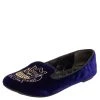 Marc Jacobs Blue Velvet Smoking Loafers Size 38 For Women