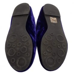 Marc Jacobs Blue Velvet Smoking Loafers Size 38 For Women -Marc Jacobs shop luxury women marc jacobs used shoes p384869 003
