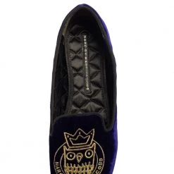 Marc Jacobs Blue Velvet Smoking Loafers Size 38 For Women -Marc Jacobs shop luxury women marc jacobs used shoes p384869 004