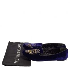 Marc Jacobs Blue Velvet Smoking Loafers Size 38 For Women -Marc Jacobs shop luxury women marc jacobs used shoes p384869 007