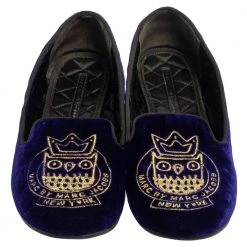 Marc Jacobs Blue Velvet Smoking Loafers Size 38 For Women -Marc Jacobs shop luxury women marc jacobs used shoes p384869 008