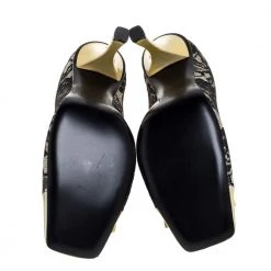 Marc Jacobs Yellow/Black Lace And Patent Leather Bow Detail Pumps Size 39 For Women -Marc Jacobs shop luxury women marc jacobs used shoes p396564 001