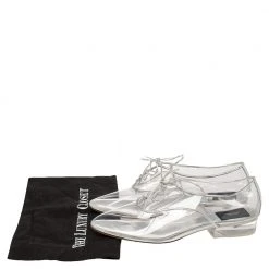 Marc Jacobs Silver PVC And Leather Transparent Clear Heel Oxfords Size 41 For Women 15 Marc Jacobs Silver PVC And Leather Transparent Clear Heel Oxfords Size 41 For Women -Marc Jacobs shop luxury women marc jacobs used shoes p398612 002