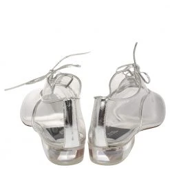 Marc Jacobs Silver PVC And Leather Transparent Clear Heel Oxfords Size 41 For Women 12 Marc Jacobs Silver PVC And Leather Transparent Clear Heel Oxfords Size 41 For Women -Marc Jacobs shop luxury women marc jacobs used shoes p398612 003