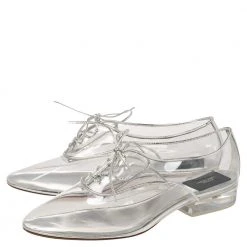 Marc Jacobs Silver PVC And Leather Transparent Clear Heel Oxfords Size 41 For Women 11 Marc Jacobs Silver PVC And Leather Transparent Clear Heel Oxfords Size 41 For Women -Marc Jacobs shop luxury women marc jacobs used shoes p398612 006