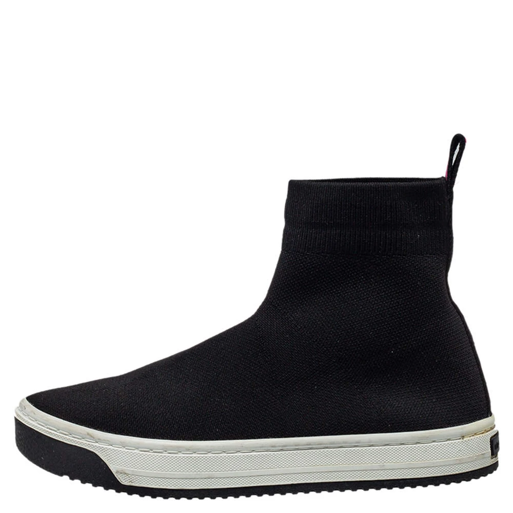 Marc Jacobs Black Knit Fabric Dart Sock Sneakers Size 41 For Women 2 Marc Jacobs Black Knit Fabric Dart Sock Sneakers Size 41 For Women - Image 2