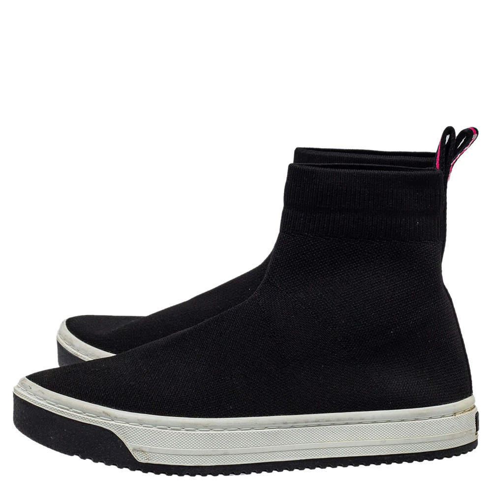 Marc Jacobs Black Knit Fabric Dart Sock Sneakers Size 41 For Women 4 Marc Jacobs Black Knit Fabric Dart Sock Sneakers Size 41 For Women - Image 4
