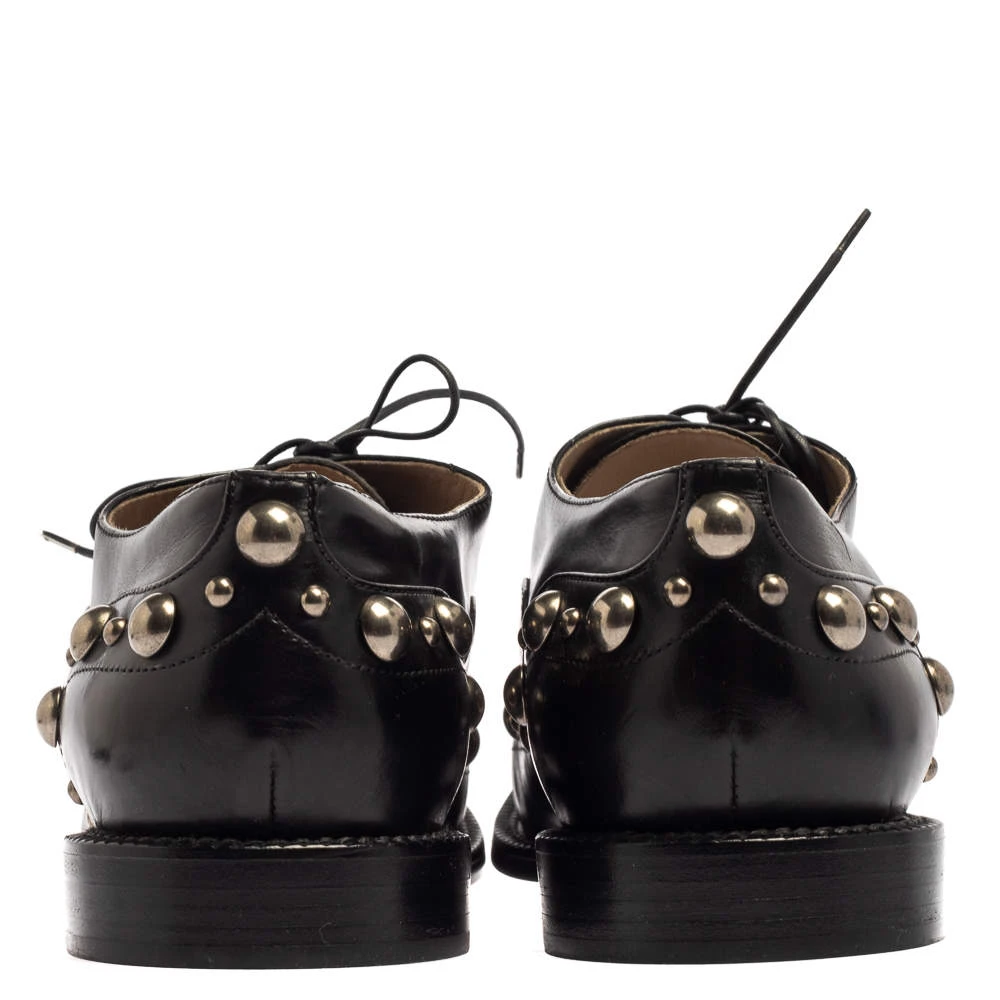Marc Jacobs Black Leather Studded Oxfords Size 41 For Women 5 Marc Jacobs Black Leather Studded Oxfords Size 41 For Women - Image 5