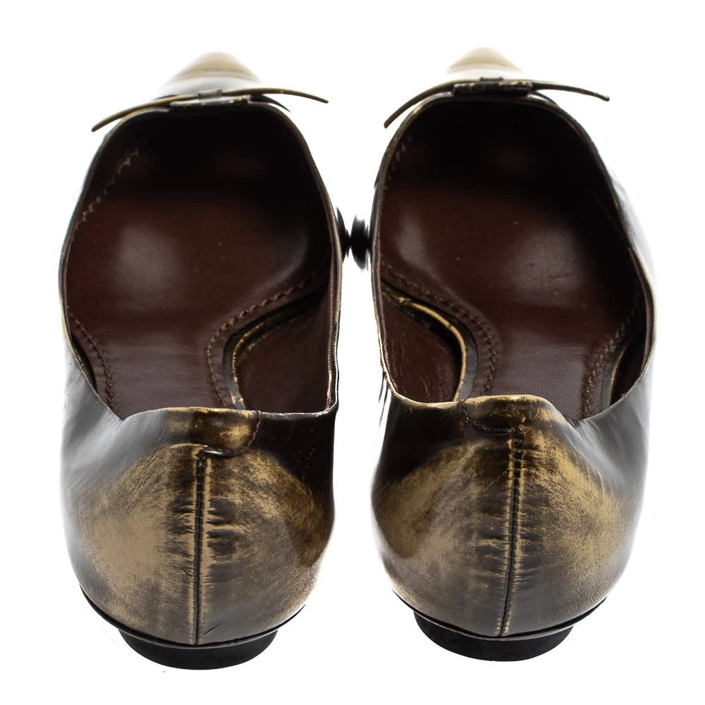 Marc Jacobs Two Tone Leather Bow Ballet Flats Size 38.5 For Women 5 Marc Jacobs Two Tone Leather Bow Ballet Flats Size 38.5 For Women - Image 5