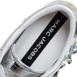 Marc Jacobs Silver Patent Leather Daisy Low Top Sneakers Size 41 For Women -Marc Jacobs shop luxury women marc jacobs used shoes p453220 006