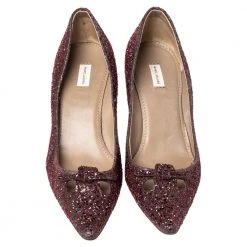 Marc Jacobs Burgundy Glitter Slip On Pumps Size 37 For Women 10 Marc Jacobs Burgundy Glitter Slip On Pumps Size 37 For Women -Marc Jacobs shop luxury women marc jacobs used shoes p467063 008