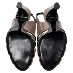 Marc Jacobs Beige Patent Leather Strappy Slingback Sandals Size 36.5 For Women 13 Marc Jacobs Beige Patent Leather Strappy Slingback Sandals Size 36.5 For Women -Marc Jacobs shop luxury women marc jacobs used shoes p476400 007