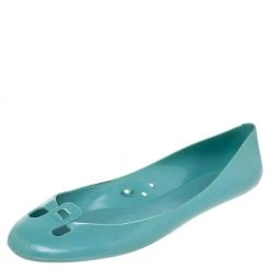 Marc Jacobs Blue Rubber Ballet Flats Size 38 For Women